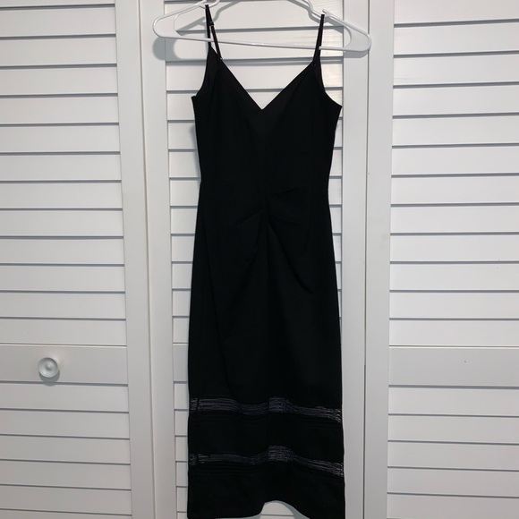 bebe Dresses & Skirts - Bebe Black Midi Dress XS